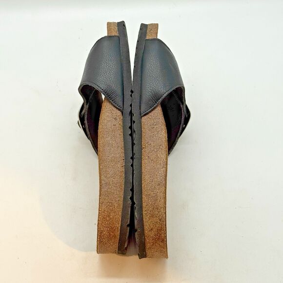 Naot Maryland Soft Leather Slides Men\'s 9 - EU 42 Black Big Buckle Cork Sandals main image 9